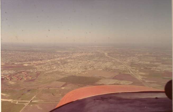 Flying over Waco